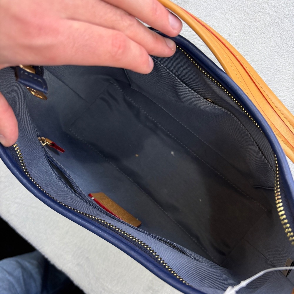 Coach Bag Blue Signature Denim Jacquard Shoulder Luxury CY702 - Picture 7 of 10